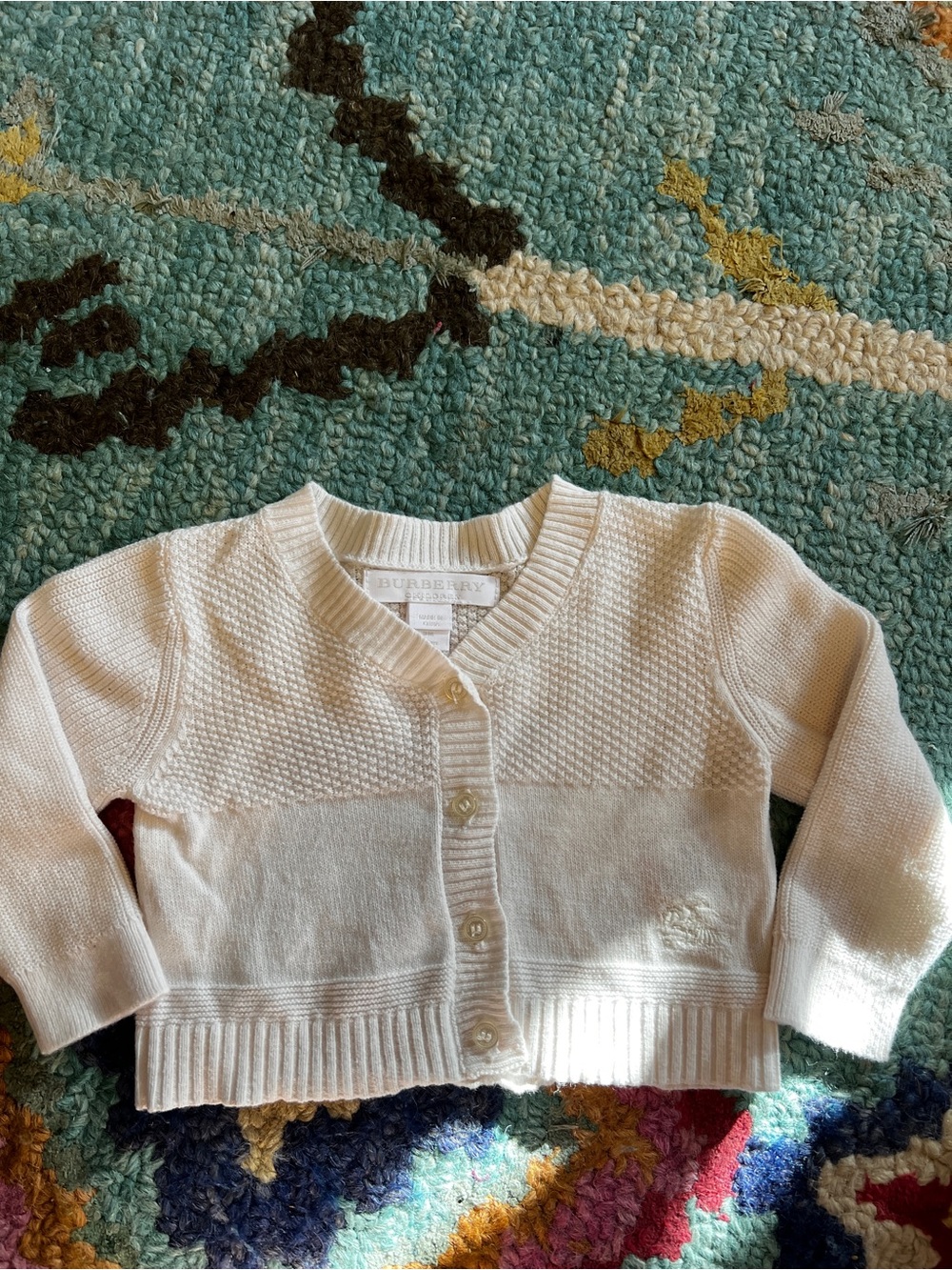 BURBERRY Baby Cream Cropped Sweater Size 3 months